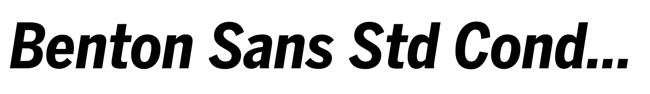 Benton Sans Std Condensed Bold Italic